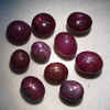 10 pcs - 100 Percent Natural - Star RUBY - Gorgeous Dark Red Colour Oval Cabochon Every Pcs Have 6 star Line size 6x8 - 8x10 mm